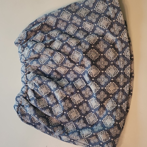 Peek Denim Jean Embordiered Skirt Large 8 - Picture 1 of 8